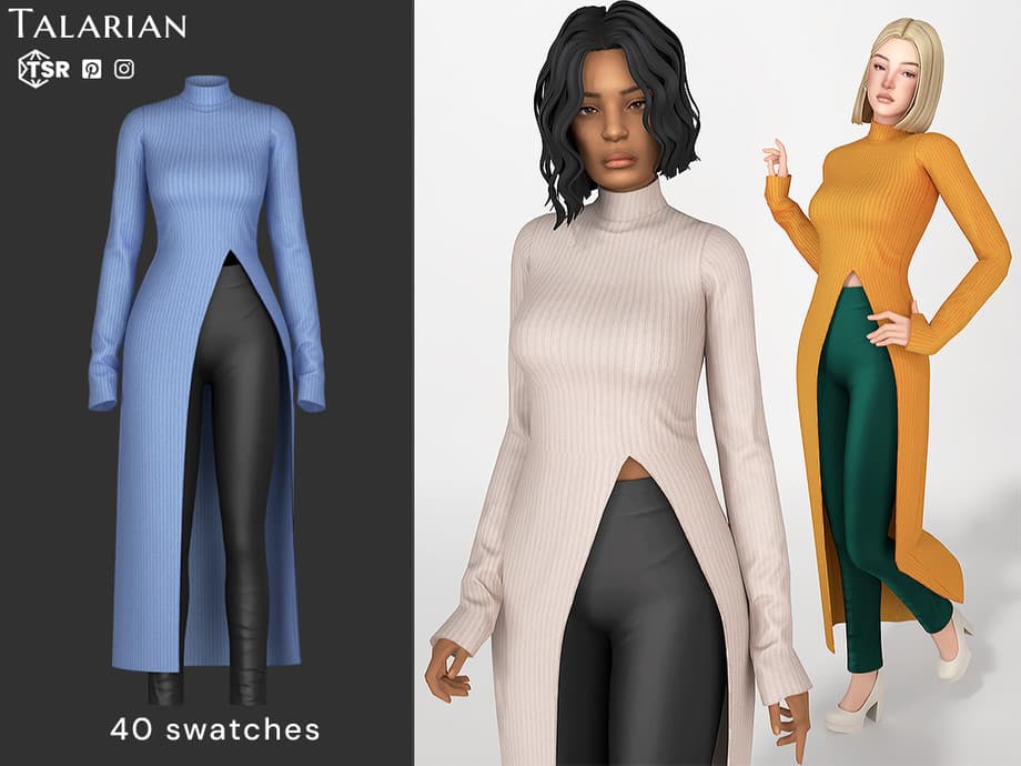 Длинный свитер и лосины Abby Long Sweater withLeggings